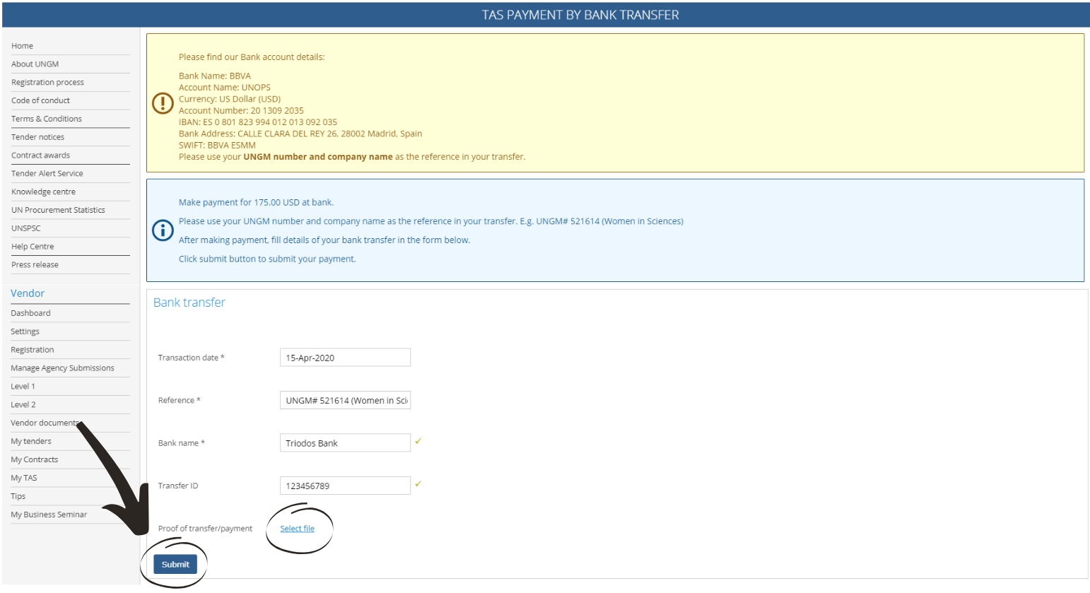 How to subscribe to the Tender Alert Service by bank transfer? – UNGM ...