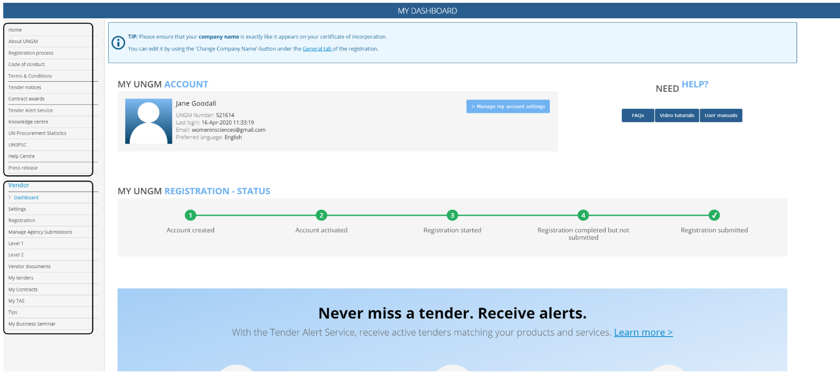 How to navigate UNGM? UNGM Help Center