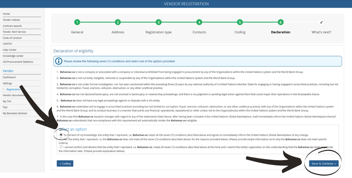 How to complete the registration form at the Basic level? UNGM Help